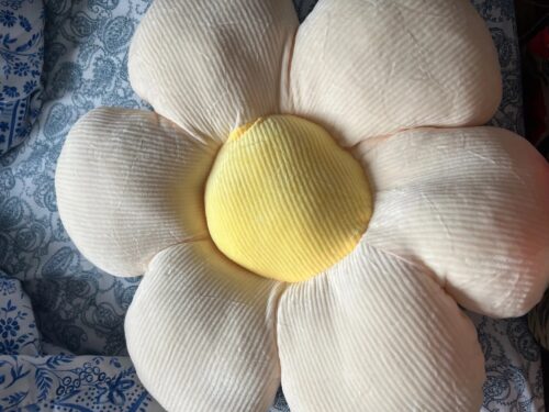 ComfyPetals - Kawaii Sunflower Plush Cushion photo review