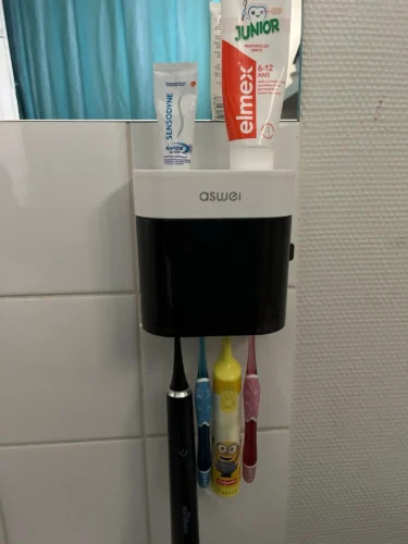 Awei Wall-Mounted Automatic Toothpaste Dispenser & Magnetic Toothbrush Holder photo review