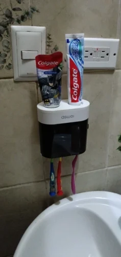 Awei Wall-Mounted Automatic Toothpaste Dispenser & Magnetic Toothbrush Holder photo review